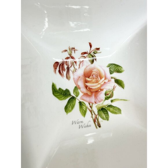 Portmeirion Botanic Garden Roses "Warm Wishes" 8 5/8" Square Serving Dish - Picture 6 of 7